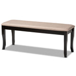 Load image into Gallery viewer, Baxton Studio Cornelie Modern And Contemporary Transitional Sand Fabric Upholstered And Dark Brown Finished Wood Dining Bench
