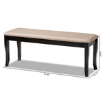 Load image into Gallery viewer, Baxton Studio Cornelie Modern And Contemporary Transitional Sand Fabric Upholstered And Dark Brown Finished Wood Dining Bench
