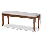 Load image into Gallery viewer, Baxton Studio Cornelie Modern And Contemporary Transitional Grey Fabric Upholstered And Walnut Brown Finished Wood Dining Bench
