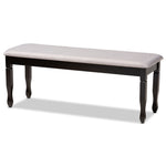 Load image into Gallery viewer, Baxton Studio Corey Modern And Contemporary Grey Fabric Upholstered And Dark Brown Finished Wood Dining Bench
