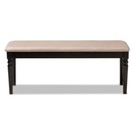 Load image into Gallery viewer, Baxton Studio Giovanni Modern And Contemporary Sand Fabric Upholstered And Dark Brown Finished Wood Dining Bench
