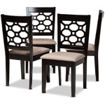 Load image into Gallery viewer, Baxton Studio Peter Modern And Contemporary Sand Fabric Upholstered And Dark Brown Finished Wood 4-Piece Dining Chair Set
