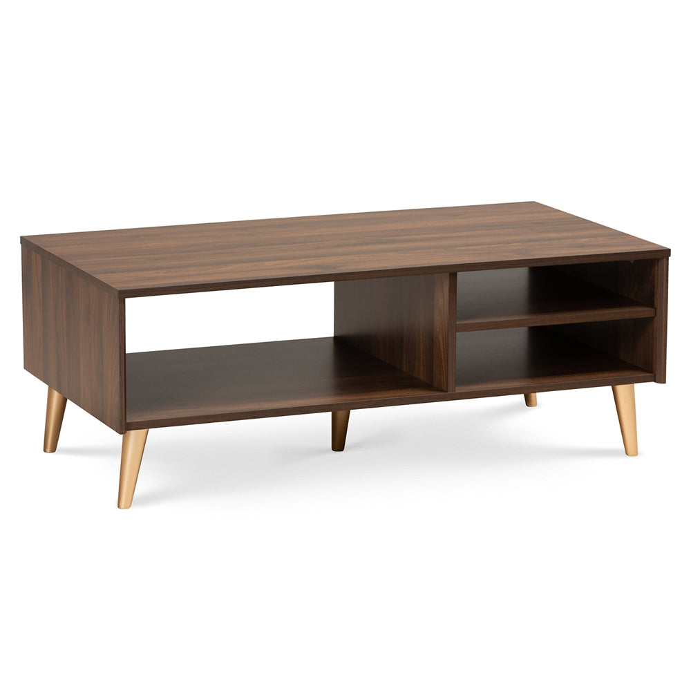 Baxton Studio Landen Mid-Century Modern Finished Wood Coffee Table