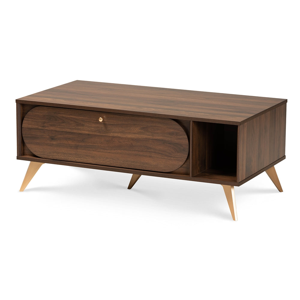 Baxton Studio Edel Mid-Century Modern Finished Wood Coffee Table