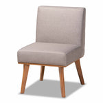 Load image into Gallery viewer, Baxton Studio Odessa Mid-Century Modern Grey Fabric Upholstered And Walnut Brown Finished Wood Dining Chair
