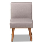 Load image into Gallery viewer, Baxton Studio Odessa Mid-Century Modern Grey Fabric Upholstered And Walnut Brown Finished Wood Dining Chair
