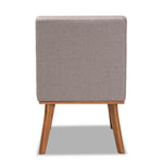 Load image into Gallery viewer, Baxton Studio Odessa Mid-Century Modern Grey Fabric Upholstered And Walnut Brown Finished Wood Dining Chair
