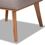 Load image into Gallery viewer, BAXTON STUDIO ODESSA MID-CENTURY MODERN GREY FABRIC UPHOLSTERED AND WALNUT BROWN FINISHED WOOD DINING CHAIR
