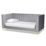 Load image into Gallery viewer, Baxton Studio Oksana Modern Contemporary Glam and Luxe Velvet Fabric Upholstered and Finished Daybed
