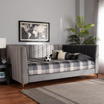 Load image into Gallery viewer, Baxton Studio Oksana Modern Contemporary Glam and Luxe Velvet Fabric Upholstered and Finished Daybed
