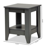 Load image into Gallery viewer, Baxton Studio Audra Modern And Contemporary Grey Finished Wood Living Room End Table
