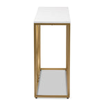 Load image into Gallery viewer, Baxton Studio Caldwell Modern And Contemporary Gold Finished Metal Console Table With Faux Marble Tabletop
