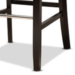 Load image into Gallery viewer, BAXTON STUDIO DAPHNE MODERN AND CONTEMPORARY DARK GREY VELVET FABRIC UPHOLSTERED AND DARK BROWN FINISHED WOOD 2-PIECE BAR STOOL SET
