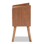 Load image into Gallery viewer, Baxton Studio Elario Mid-Century Modern Two-Tone Grey And Walnut Brown Finished Wood 1-Drawer Nightstand
