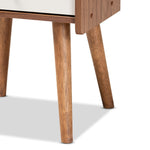 Load image into Gallery viewer, BAXTON STUDIO ELARIO MID-CENTURY MODERN TWO-TONE GREY AND WALNUT BROWN FINISHED WOOD 1-DRAWER NIGHTSTAND
