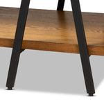 Load image into Gallery viewer, BAXTON STUDIO BRITTON RUSTIC INDUSTRIAL WALNUT FINISHED WOOD AND BLACK FINISHED METAL CONSOLE TABLE
