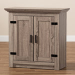 Load image into Gallery viewer, Baxton Studio Bruce Modern Contemporary Farmhouse Oak Brown Finished Wood 2-Door Shoe Storage Cabinet
