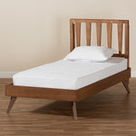 Load image into Gallery viewer, Baxton Studio Michi Modern And Contemporary Ash Walnut Finished Wood Twin Size Bed
