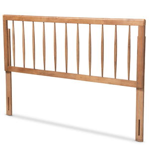 Baxton Studio Valin Modern And Contemporary Ash Walnut Finished Wood King Size Headboard