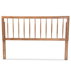 Baxton Studio Valin Modern And Contemporary Ash Walnut Finished Wood Full Size Headboard