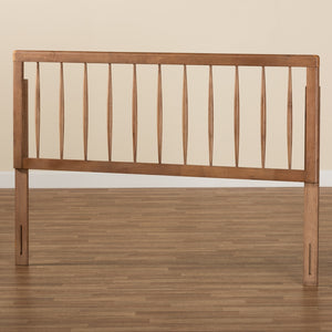 Baxton Studio Valin Modern And Contemporary Ash Walnut Finished Wood Queen Size Headboard