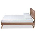 Load image into Gallery viewer, Baxton Studio Toru Mid-Century Modern Ash Walnut Finished Wood Platform Bed
