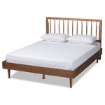 Load image into Gallery viewer, Baxton Studio Sora Mid-Century Modern Ash Walnut Finished Wood Platform Bed
