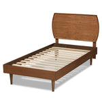 Load image into Gallery viewer, Baxton Studio Yori Mid-Century Modern Walnut Brown Finished Wood Twin Size Platform Bed
