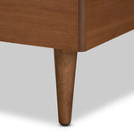 Load image into Gallery viewer, Baxton Studio Yori Mid-Century Modern Walnut Brown Finished Wood Twin Size Platform Bed
