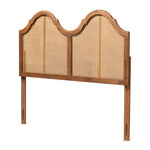 Load image into Gallery viewer, Baxton Studio Hazel Vintage Classic and Traditional  Finished Wood and Synthetic Rattan Arched Headboard
