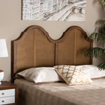 Load image into Gallery viewer, Baxton Studio Hazel Vintage Classic and Traditional  Finished Wood and Synthetic Rattan Arched Headboard
