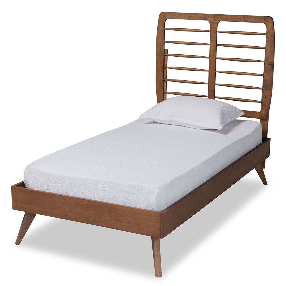 Baxton Studio Yana Mid-Century Modern Finished Wood Platform Bed