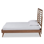 Load image into Gallery viewer, Baxton Studio Yana Mid-Century Modern Walnut Brown Finished Wood Twin Size Platform Bed
