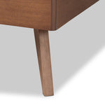 Load image into Gallery viewer, Baxton Studio Yana Mid-Century Modern Walnut Brown Finished Wood Twin Size Platform Bed
