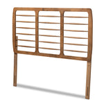 Load image into Gallery viewer, Baxton Studio Carolyn Mid-Century Modern Ash Walnut Finished Wood Queen Size Headboard
