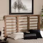 Load image into Gallery viewer, Baxton Studio Carolyn Mid-Century Modern Ash Walnut Finished Wood Full Size Headboard
