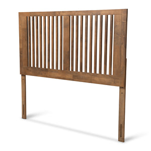 Baxton Studio Harena Modern And Contemporary Transitional Ash Walnut Finished Wood Queen Size Headboard