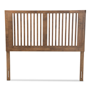 Baxton Studio Harena Modern And Contemporary Transitional Ash Walnut Finished Wood King Size Headboard