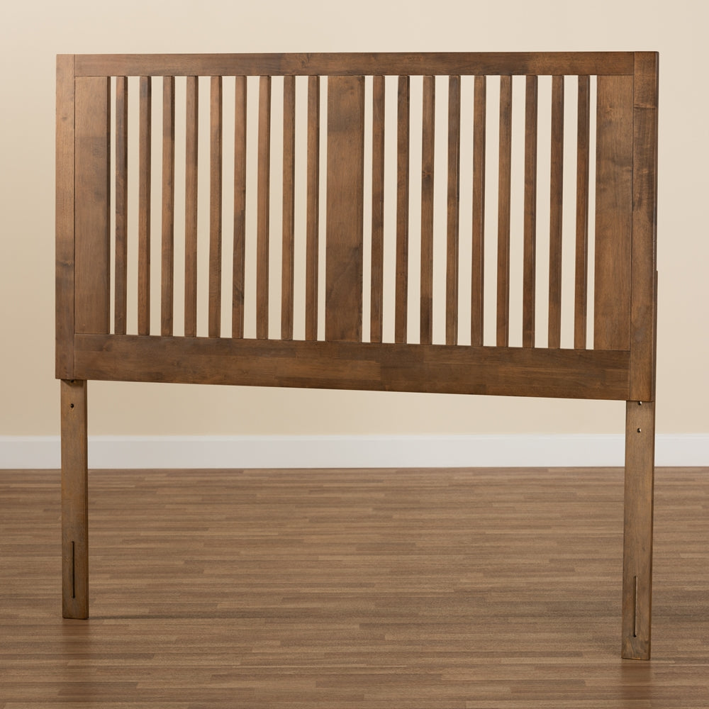 Baxton Studio Harena Modern And Contemporary Transitional Ash Walnut Finished Wood King Size Headboard