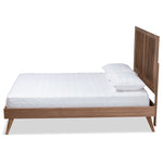 Load image into Gallery viewer, Baxton Studio Takeo Mid-Century Modern Transitional Ash Walnut Finished Wood Platform Bed
