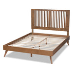 Load image into Gallery viewer, Baxton Studio Takeo Mid-Century Modern Transitional Ash Walnut Finished Wood Platform Bed
