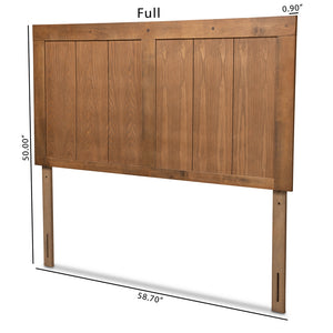 Baxton Studio Patwin Modern And Contemporary Transitional Ash Walnut Finished Wood King Size Headboard