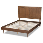 Load image into Gallery viewer, Baxton Studio Nicola Mid-Century Modern Transitional Ash Walnut Finished Wood Platform Bed
