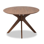 Load image into Gallery viewer, Baxton Studio Monte Mid-Century Modern Walnut Brown Finished Wood 71-Inch Oval Dining Table
