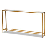 Load image into Gallery viewer, Baxton Studio Alessa Modern And Contemporary Glam Gold Finished Metal And Mirrored Glass Console Table
