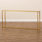 Load image into Gallery viewer, Baxton Studio Alessa Modern And Contemporary Glam Gold Finished Metal And Mirrored Glass Console Table
