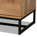 Load image into Gallery viewer, BAXTON STUDIO FRANKLIN MODERN AND CONTEMPORARY OAK FINISHED WOOD AND BLACK FINISHED METAL 5-DRAWER BEDROOM CHEST
