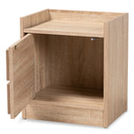 Load image into Gallery viewer, Baxton Studio Hale Modern And Contemporary Oak Finished Wood 1-Door Nightstand
