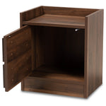 Load image into Gallery viewer, Baxton Studio Hale Modern And Contemporary Walnut Brown Finished Wood 1-Door Nightstand
