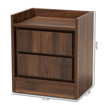 Load image into Gallery viewer, Baxton Studio Hale Modern And Contemporary Walnut Brown Finished Wood 1-Door Nightstand
